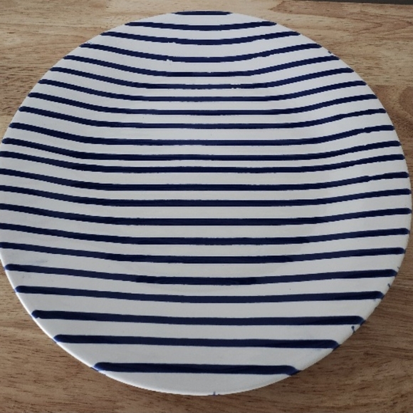 Vietri Blue Stripe Dinner Plates (Set of 2) - Picture 6 of 8